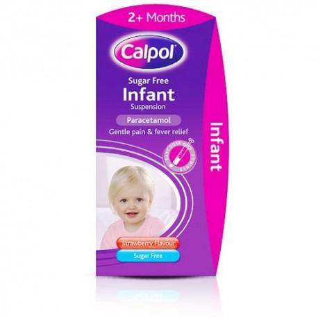 Calpol Sugar Free Infant Suspension, Paracetamol Medication, 2+ Months, Strawberry Flavour Fashion