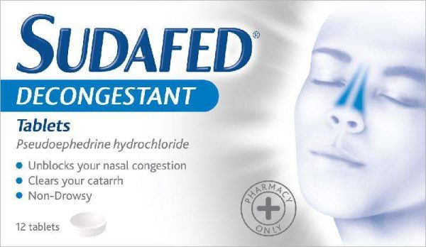 Sudafed decongestant 12 tablets Online Sale