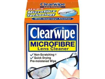 Clearwipe Microfibre Lens Cleaner Wipes Pack of 20 Online Sale