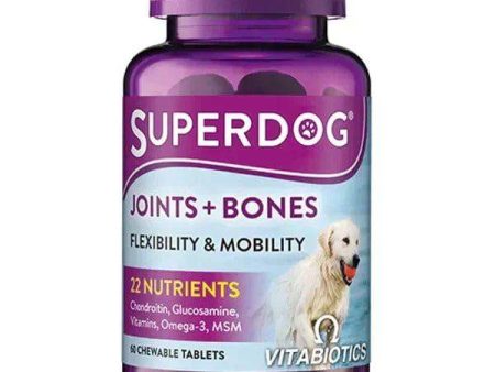 SuperDog Joints & Bones Chewable Tablets Pack of 60 Supply