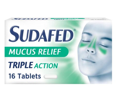 Sudafed Mucus Relief Triple Action Tablets Pack of 16 on Sale