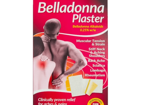 Belladonna Medicated Plaster 12.5cm x 9.5cm Pack of 2 Online Sale