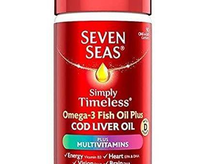 Seven Seas Simply Timeless Omega-3 & CLO + Multivits Caps Pack of 30 Hot on Sale