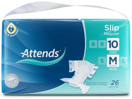 Attends Slip Regular 10 Medium Pads Pack of 26 Fashion