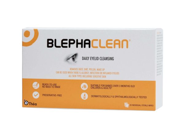 Blephaclean Sterile Eyelid Cleansing Wipes Pack of 20 For Discount