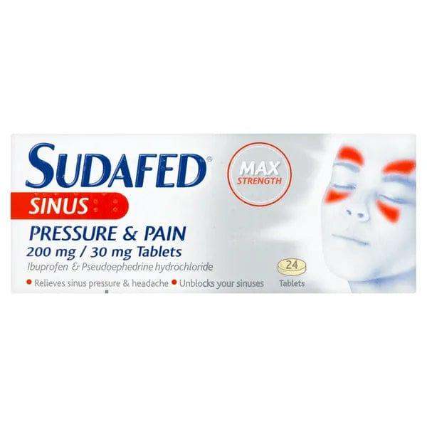 Sudafed Sinus Pressure & Pain Tablets MAX strength Pack of 24 Cheap