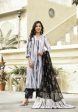 Indian Fashion Women Black and whiten Printed Viscose Rayon Kurta, Pant And Dupatta Set Online