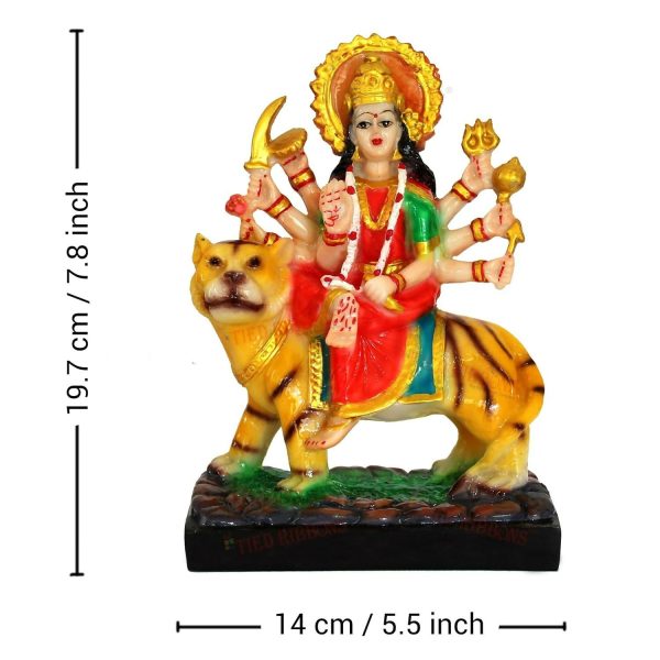 Tied Ribbons Nav Durga Devi Sherawali Mata Murti Statue For Cheap