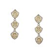 3 Tier Kundan and Diamond Earrings (Silver) - Ruby Raang For Cheap