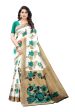 Vamika White Printed Art Silk Saree Fashion