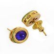 Blue Kundan Studs (Blue) - Ruby Raang Sale