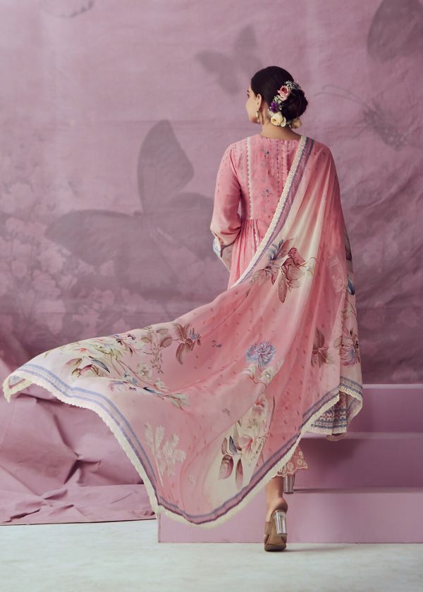 Blush Pink Muslin Cotton Printed Trendy Salwar Kurta Set - Emponline Fashion