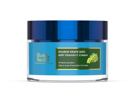 Blue Nectar Vitamin C Face Moisturizer for Oily & Acne Prone Skin with Grapeseed For Men For Cheap