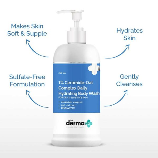 The Derma Co 1% Ceramide-Oats Complex Daily Hydrating Body Wash Online Sale