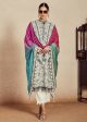 Off White Muslin Cotton Digital Print & Embroidered Salwar Suit - Emponline Fashion