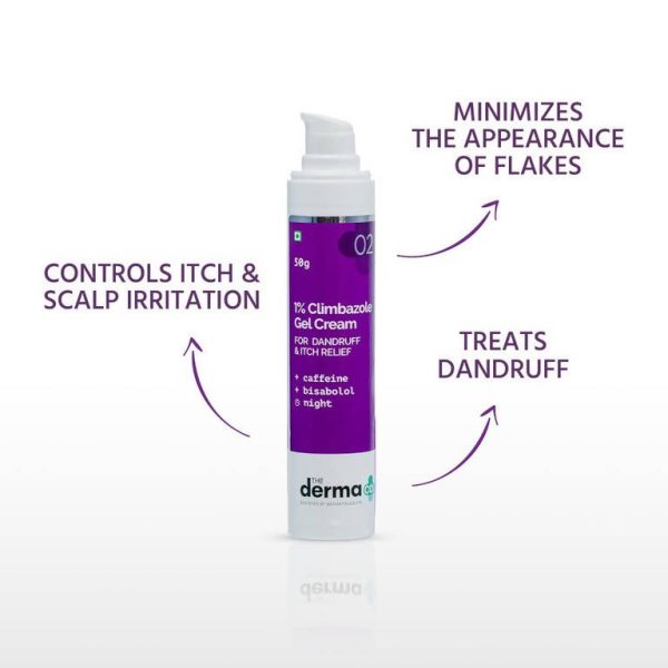 The Derma Co 1% Climbazole Gel Cream Anti Dandruff & Itch Relief Hot on Sale