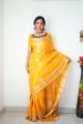 Malishka Cotton Silk Jacquard Ready To Wear Saree With Blouse Piece - Yellow Online now