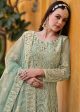 Light Green Pure Butterfly Net Wedding Wear Anarkali Suit - Emponline Fashion