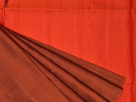 Rust Uppada Silk Handloom Saree with Raising Temple Design - Global Threads For Cheap