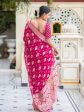 Malishka Cotton Silk Jacquard Rich Pallu Saree With Blouse Piece - Pink Online Hot Sale