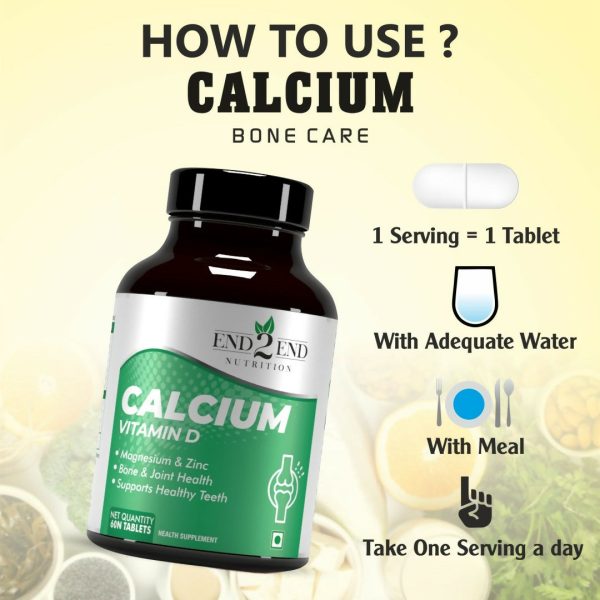 End2End Nutrition Calcium Vitamin D Tablets Fashion