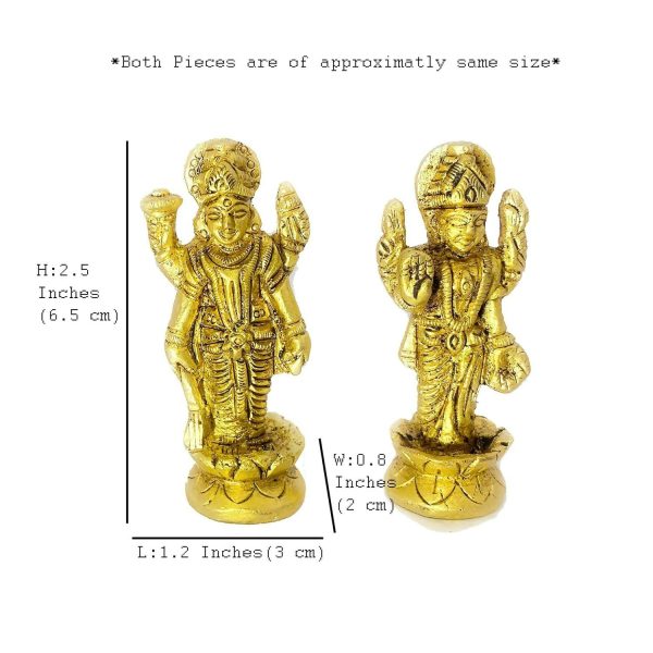 Vyomika Decor Small Lakshmi Vishnu Murti God And Goddess Standing Idol on Sale