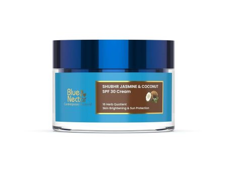 Blue Nectar Shubhr Jasmine & Coconut SPF 30 Sunscreen Face Cream for Plant Based Sun Protection Sale