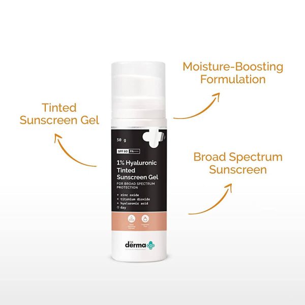 The Derma Co 1% Hyaluronic Tinted Sunscreen Gel Fashion