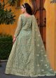 Light Green Pure Butterfly Net Wedding Wear Anarkali Suit - Emponline Fashion