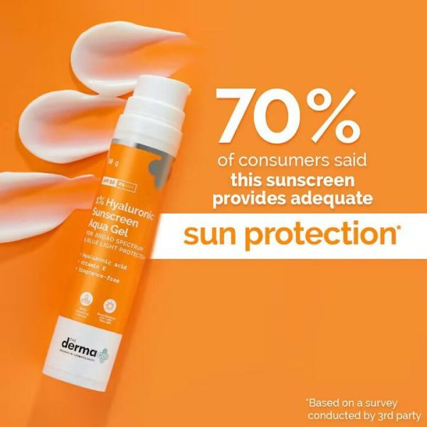 The Derma Co1% Hyaluronic Sunscreen Aqua Gel + 3% AHA+BHA Foaming Daily Face Wash Online Sale