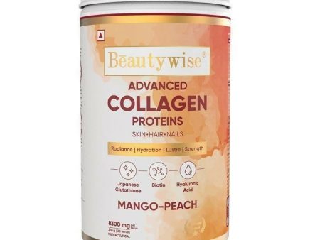 Beautywise Advanced Marine Collagen Anti-Aging Powder - Glutathione, HA & Biotin - Mango-Peach For Discount