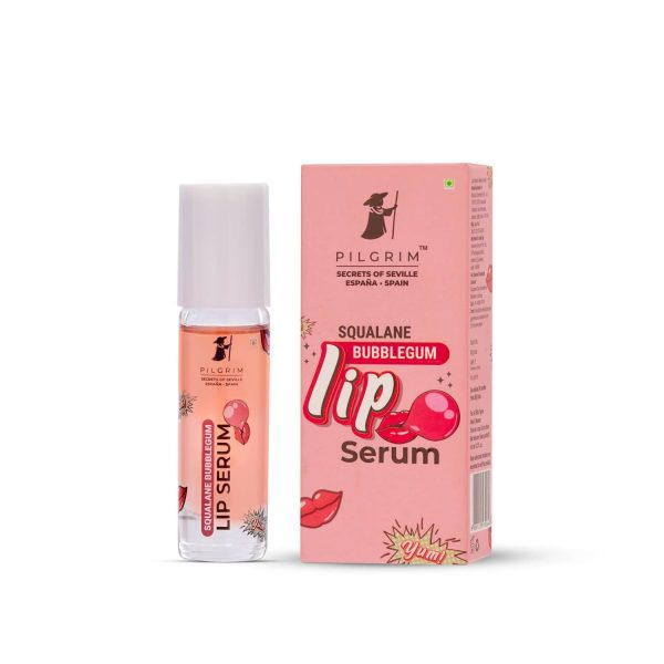 Pilgrim Spanish Lip Serum (Bubblegum) with Roll-on For Visibly Plump Lips, Hydrating Lip Serum For Dark Lips Supply