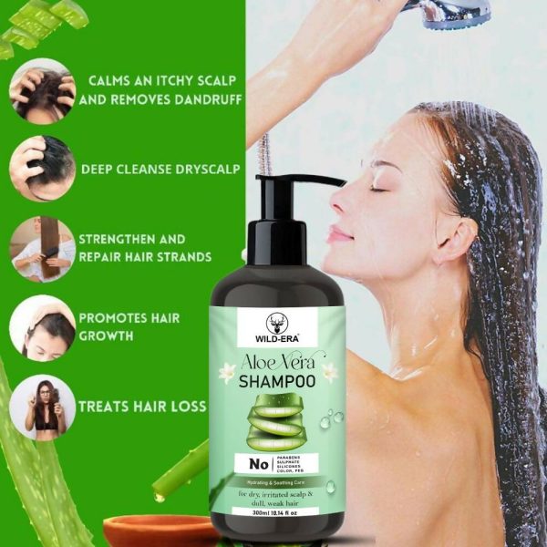 Wildera Natural Aloevera Herbal Hair Cleanser Shampoo Online Sale