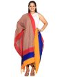 Multicolor Pochampally or Ikat Cotton Handloom Dupatta - Global Threads Online