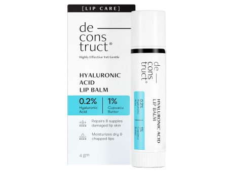 Deconstruct Hyaluronic Acid Lip Balm With 1% Cupuacu Butter - For Fuller lips, Dry Lips, Reduces Flakiness Discount