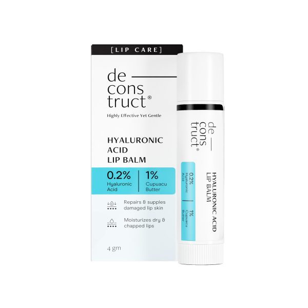 Deconstruct Hyaluronic Acid Lip Balm With 1% Cupuacu Butter - For Fuller lips, Dry Lips, Reduces Flakiness Discount