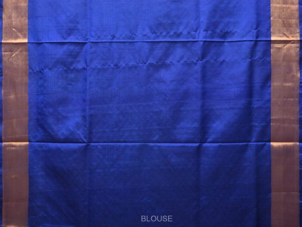 Blue Uppada Silk Handloom Saree with All Over Jamdani Design - Global Threads For Cheap