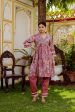 Vaasva Women Brown Muslin Floral Print Alia cut Kurta & Pant (Cord set) Online Sale