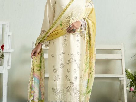 Off White Pure Muslin Resham Embroidered Salwar Suit - Emponline Online Sale