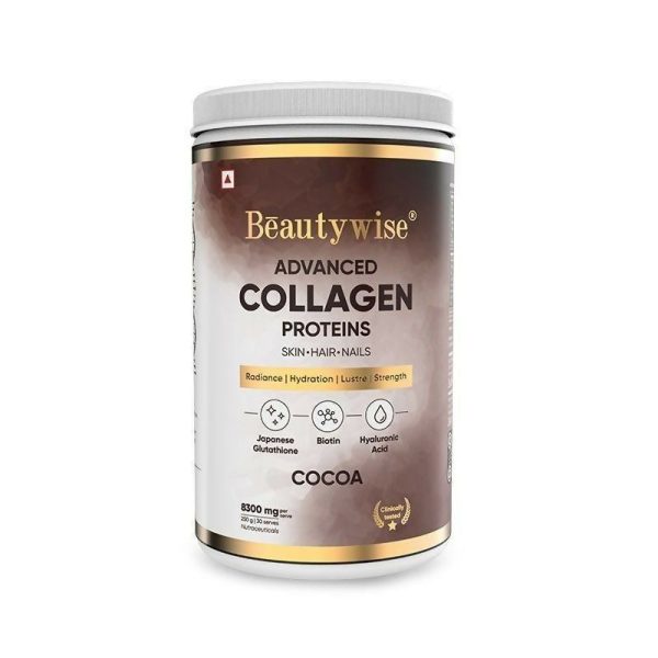 Beautywise Advanced Marine Collagen Anti-Aging Powder - Glutathione, HA & Biotin - Cocoa on Sale