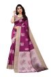 Vamika wine Printed Art Silk Saree For Cheap