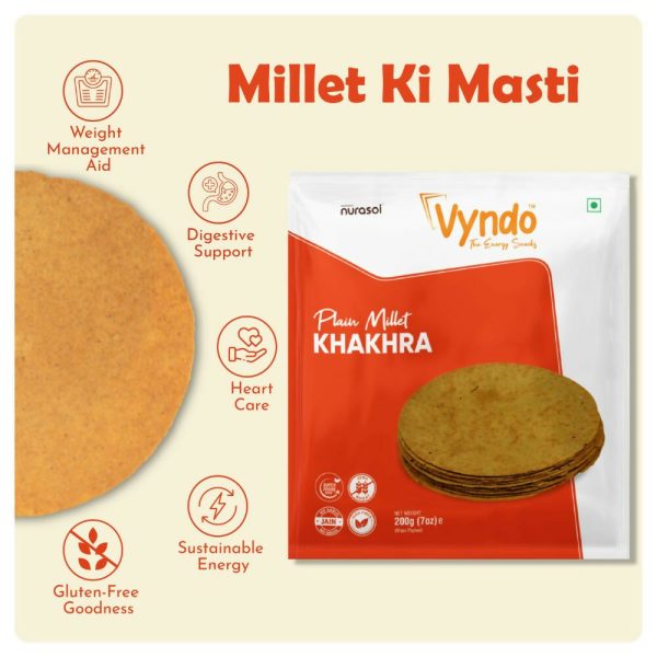 Vyndo Plain Millet Khakhra Online now