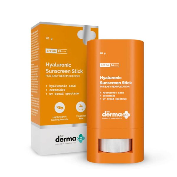 The Derma Co Hyaluronic Sunscreen Stick with SPF 60 Online now