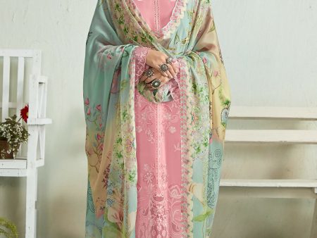 Pretty Pink Pure Muslin Resham Embroidered Salwar Suit - Emponline Online Sale