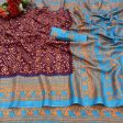 Vamika Purple Printed Art Silk Saree Online Hot Sale