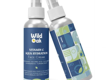 Wild Oak Vitamin C Aqua Hydration Cream with Niacinamide, Cucumber, Turmeric & Ashwagandha Hot on Sale