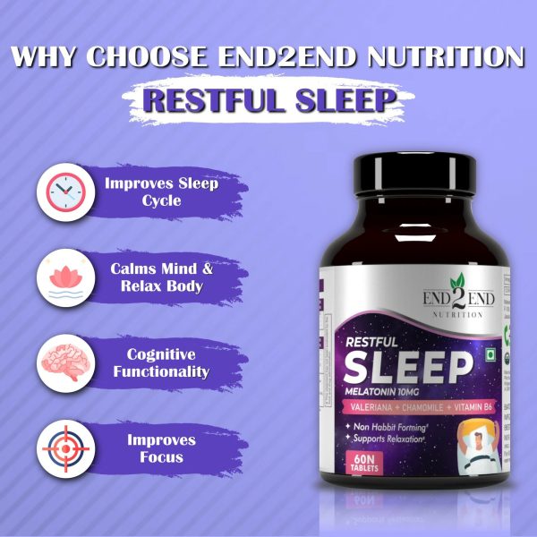 End2End Nutrition Restful Sleep Melatonin Tablets Online Hot Sale