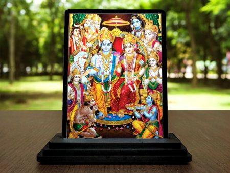 Vprint Quality Ram Darbar Wooden Car Dashboard Idol Sale