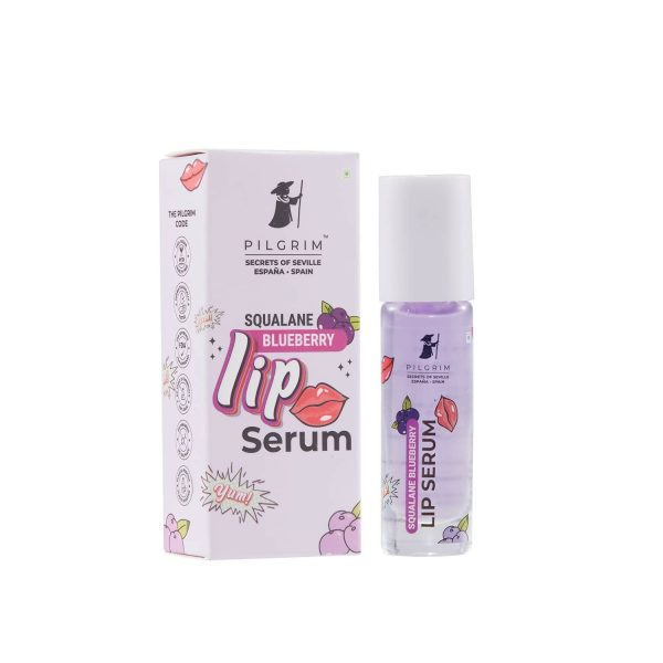 Pilgrim Spanish Lip Serum (Blueberry) with Roll-on For Visibly Plump Lips, Hydrating Lip Serum For Dark Lips For Discount