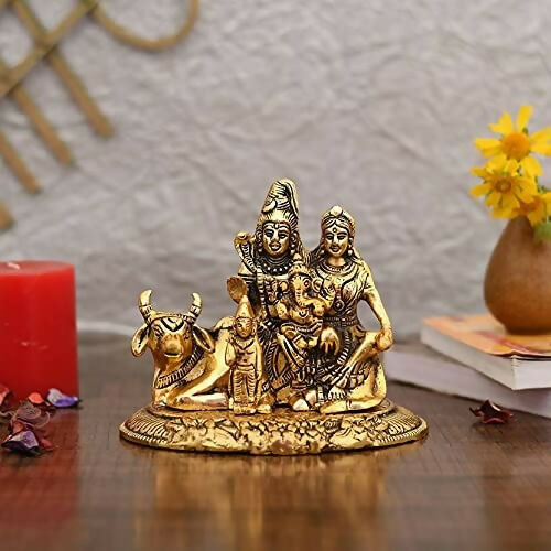 Collectible India Handcrafted Shiva Parvati Ganesh Idol For Cheap